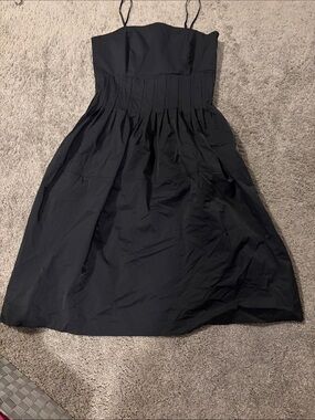 Banana Republic Women's Black Spaghetti-Strap Pleated Dress
